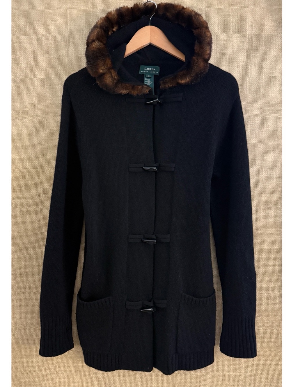 Ralph Lauren Wool Cashmere Long Cardigan Toggle Button Quiet Luxury Preppy Polo - Picture 4 of 14